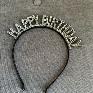 Happy birthday rhinestone headband